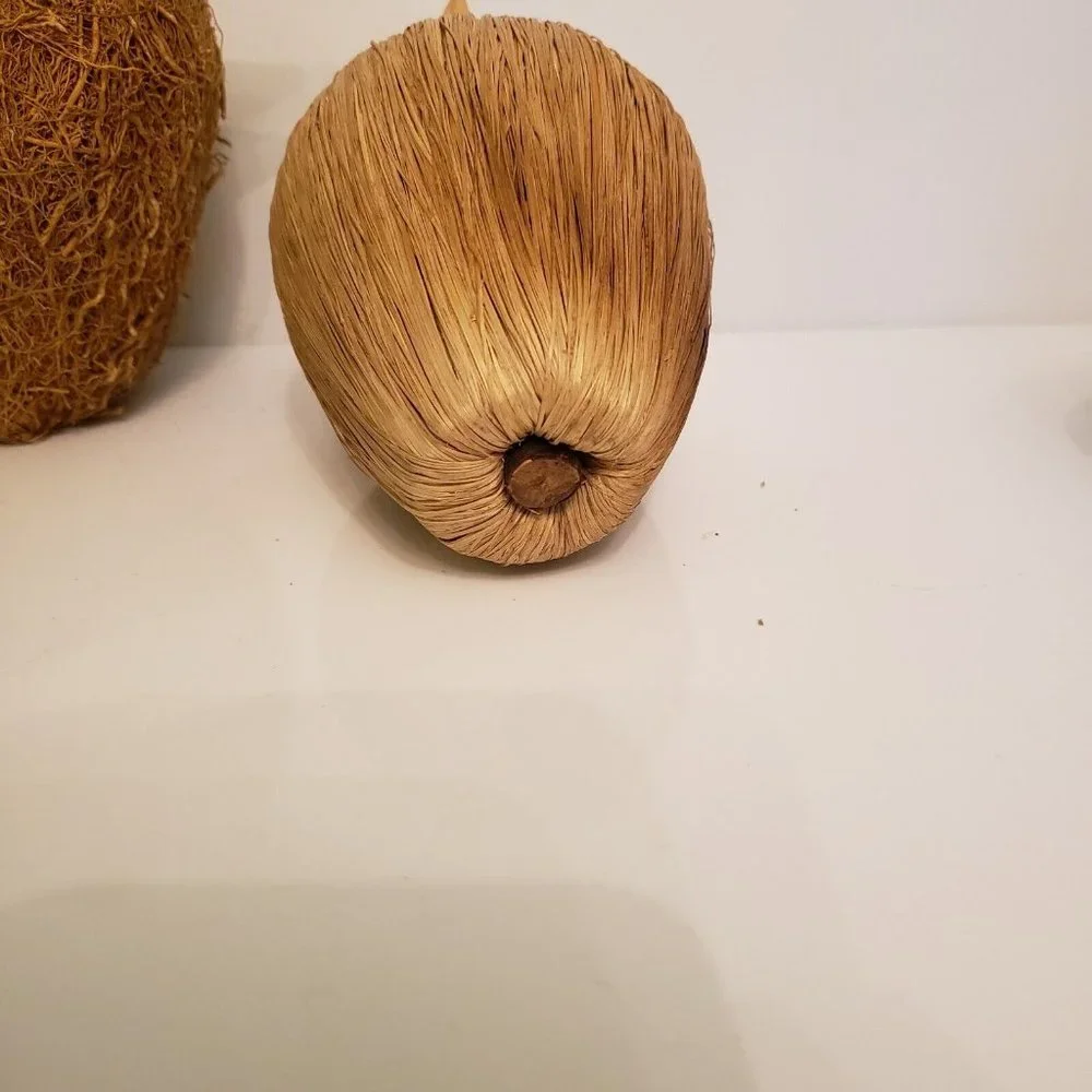 Vtg Primative Wooden Grapevine Apples‎ Set 2 Farmhouse Decorative